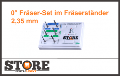 0° - Fine milling cutter SET -2,35 shank - Head 012 & 025 