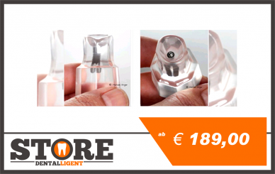 Single stump model with implant or implant model for presentations and friction tests. 