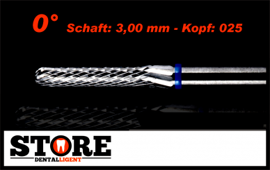 #09 - 0° - Feinfräser - 3,00 mm Schaft - 0,25 Kopf - blau/grob 