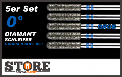 0° - Diamond grinder recommended by turbine according to Michael Anger - SET OF 5 - BLUE=HEAVY -  BIG HEAD 023 