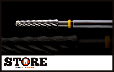 #12 - 1° - Michael Anger cone milling cutter - 3mm shank - yellow/black medium coarse 