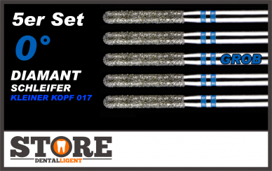 #08 - 0° - Diamant-Schleifer - 5er Set - blau/grob - Kopf 0,17 