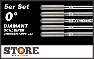 #05 - 0° - Diamant-Schleifer - 5er Set - weiss/sehr fein - Kopf 0,23 