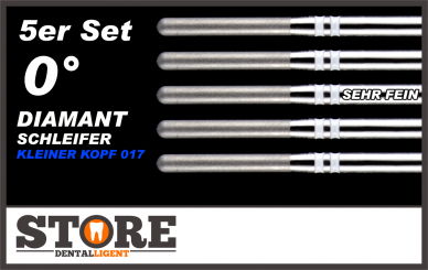 #10 - 0° - Diamant-Schleifer - 5er Set - weiss/sehr fein - Kopf 0,17 