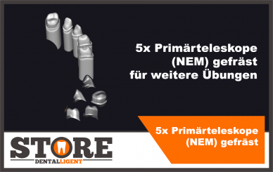 5 Primärteleskope (NEM) gefräst für weitere Übungen 