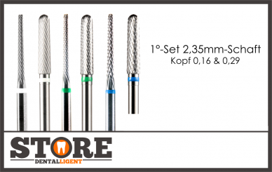 1° - Konus milling cutter SET - 2,35 mm shank - 0,29 & 016 head 