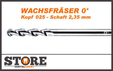 0° - Wax cutter- Head 025 - Shank 2,35 mm 