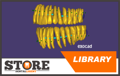 Complete library of root teeth for exocad 