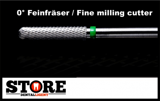 0° - Fine milling cutter - Middle - 2,35 shank - Head 025 